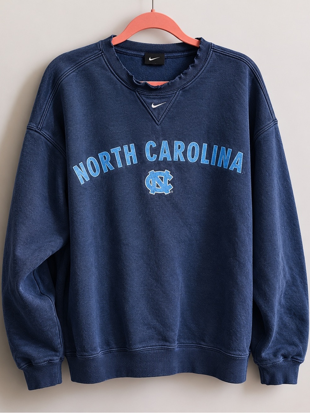 Vintage Nike North Carolina Sweatshirt Made in Korea Oversized Navy UNC XL